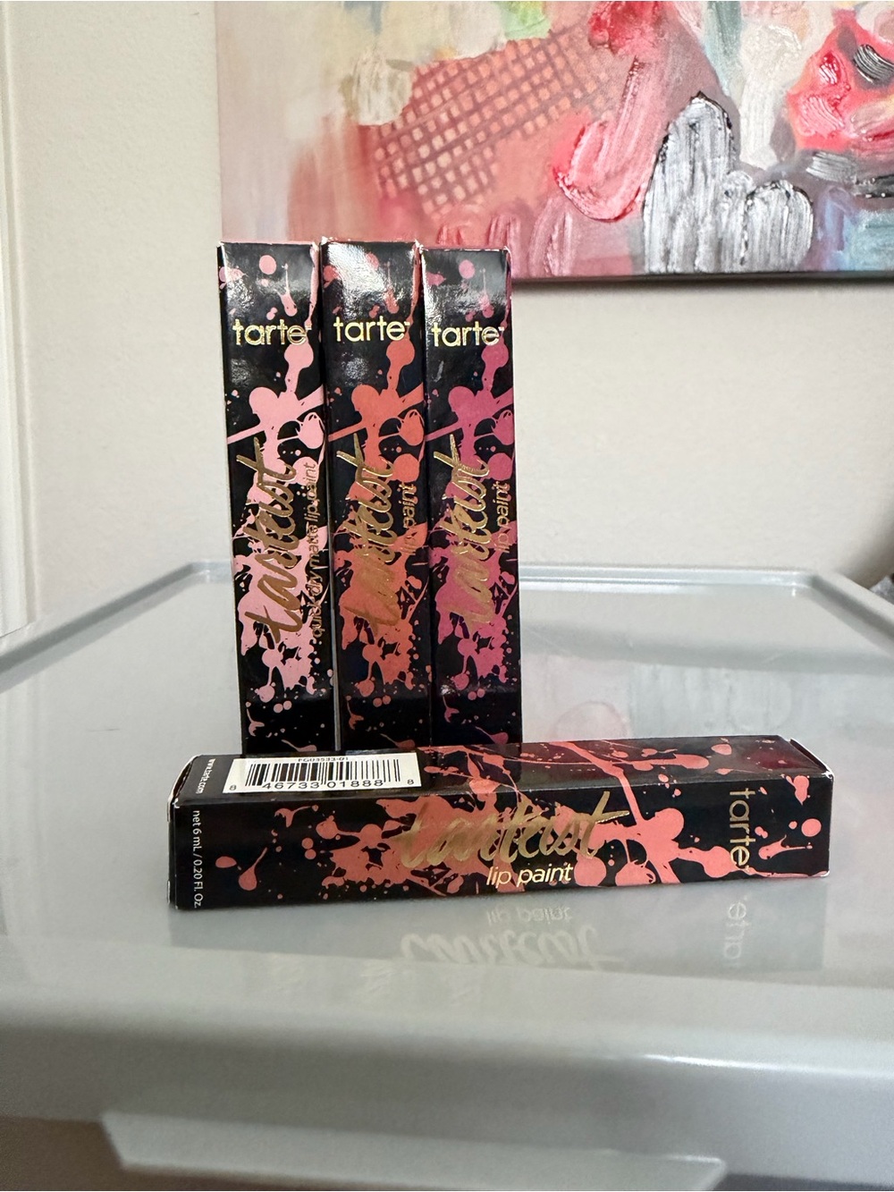 Tarte Tarteist Quick Dry Matte Lip Paint Lot of 4 Bestie OG Rosé Front Row NIB